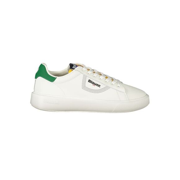 Blauer White Polyurethane Men Men's Sneaker